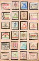 cca 1930-1960 Gyufacímke gyűjtemény, vegyes motívumokkal, több, mint 500 db külföldivel, albumba ren...