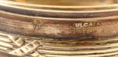 Ezüst(Ag) kanál, jelzett, h: 7 cm, nettó: 16,9 g + fém serlegecske, m: 6,5 cm