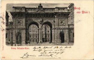 1899 Vienna, Wien, Bécs I. Franz Josephs-Thor / barracks, gate (EK)