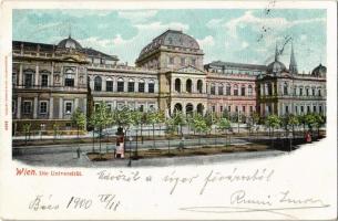 1900 Vienna, Wien, Bécs I. Die Universitat / university (gluemark)