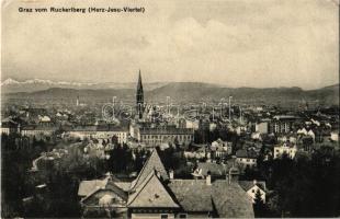 Graz vom Ruckerlberg, Herz-Jesu-Viertel / general view