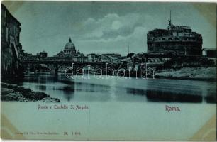 Rome, Roma; Ponte e Castello S. Angelo / bridge, castle