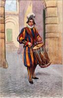 Vatican City, Citta del Vaticano; Tamburino Svizzero / Swiss guard, drummer