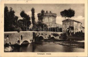 1913 Tivoli, Campagna romana / bridge, tower