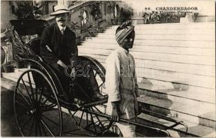 Chandannagar, Chandernagor; En Pousse-Pousse / rickshaw