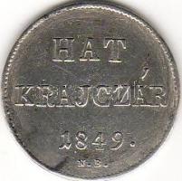 1849N.B. 6Kr ezüst T:1/2