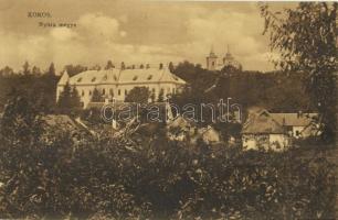 1917 Nyitrakoros, Koros, Krusovce; Berényi kastély, templom / castle, church