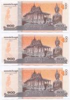 Kambodzsa 2014. 100R (3x) sorszámkövető T:I
Cambodia 2014. 100 Riels (3x) sequential serials C:UNC