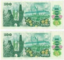 Csehszlovákia 1989. 100K (2x) sorszámkövetők T:I
Czechoslovakia 1989. 100 Korun (2x) sequential ser...