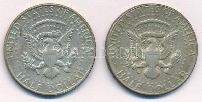 Amerikai Egyesült Államok 1967-1969D 1/2$ Ag "Kennedy" (2x) T:1-,2 patina
USA 1967-1969D ...