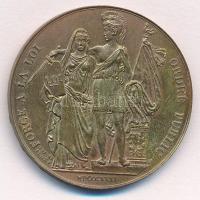 Franciaország ~1960. "I. Lajos Fülöp / 1831" Br emlékérem. Szign.: Domard (35mm) T:1-,2
F...