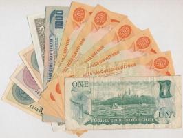 11db-os vegyes külföldi bankjegy tétel, közte Brazília, Dél-Vietnam, Indonézia T:I-,III szakadás
11...