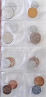 73db-os vegyes fémpénz tétel három kis érmetartó albumban, közte Csehszlovákia, Szerbia, Szlovákia T...