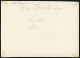 cca 1933 Kinszki Imre (1901-1945) budapesti fotóművész aláírt, pecséttel jelzett vintage fotóművésze...