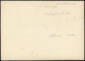 cca 1933 Kinszki Imre (1901-1945) budapesti fotóművész aláírt, pecséttel jelzett vintage fotóművésze...