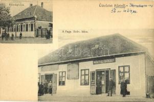 1944 Kürt, Strekov; Községháza, Fogyasztási szövetkezet háza, üzlete és saját kiadása / town hall, cooperative shop  (EK)