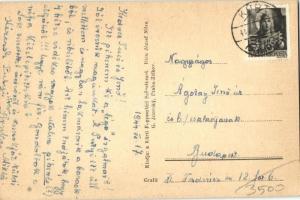 1944 Kürt, Strekov; Községháza, Fogyasztási szövetkezet háza, üzlete és saját kiadása / town hall, c...