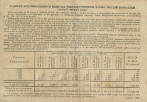 Szovjetunió 1939. III. ötéves terv békekölcsön 25R, pénz helyett is használható volt! T:III+