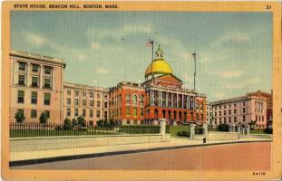 2 db régi amerikai városképes lap: Boston / 2 pre-1945 American town-view postcards: Boston