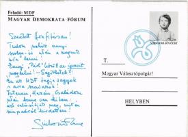 Sinkovits Imre és Kubik Anna; Sütő András: Ádvent a Hargitán - modern lap, hátoldalon MDF (Magyar De...