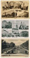 Szolnok - 6 db régi városképes lap / 6 pre-1945 town-view postcards