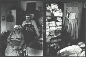 cca 1976 Kútvölgyi Mihály: Kis ház és lakói, I-VI., pecséttel jelzett, vintage fotóművészeti alkotás...