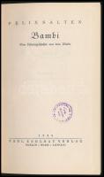 Felix Salten: Bambi. Eine Lebensgeschichte aus dem Walde. Wien, 1926, Paul Zsolnay Verlag. Német nye...