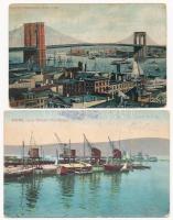 38 db régi külföldi városképes lap, közte néhány erdélyi lap; vegyes minőség / 38 pre-1945 European ...