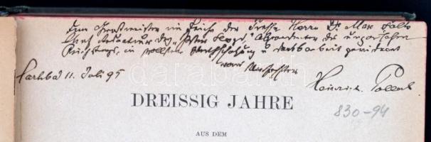 [Heinrich Pollak]: Dreißig Jahre aus dem Leben eines Journalisten. I-II. kötet. Wien, 1894-1895, Alf...