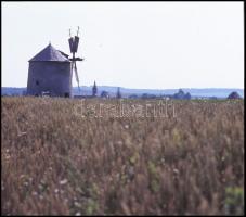 1985 Tés, szélmalom, 13 db professzionális minőségű, vintage diapozitív felvétel, amelyek szabadon felhasználhatók, 6x6 cm / windmill