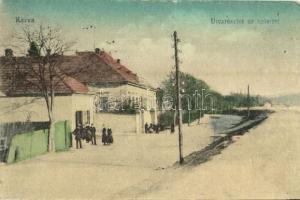 Karva, Kravany nad Dunajom; utca és üzlet / street and shop + &quot;4. polni setnina cs. pes. pl. cis. II/93.&quot; (EK)