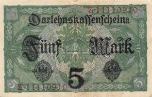 Német Birodalom/Császárság 1917. 5M(5x) egymásutáni sorszámokkal T:I-