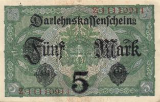 Német Birodalom/Császárság 1917. 5M(5x) egymásutáni sorszámokkal T:I-