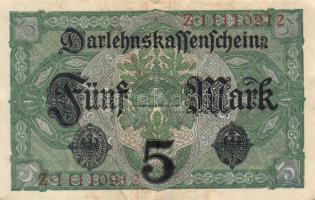 Német Birodalom/Császárság 1917. 5M(5x) egymásutáni sorszámokkal T:I-