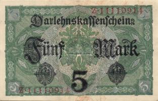 Német Birodalom/Császárság 1917. 5M(5x) egymásutáni sorszámokkal T:I-