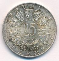 Ausztria 1956. 25Sch Ag "Mozart" T:1- patina 
Austria 1956. 25 Schilling Ag "Mozart&...
