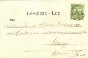 1908 Lőcse, Levoca; Lőcsei fehér asszony és a Ketter ház (szégyenketrec). Rosenbach S. kiadása / Jul...