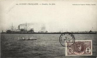 Conakry, La Jetee / pier, ships