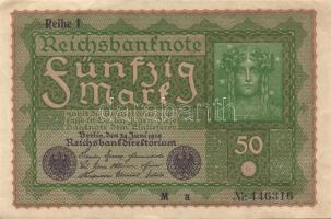 Német Birodalom/Weimari Köztársaság 1919. 50M Berlini nyomat T:I-