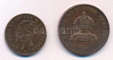Olasz Államok / Lombardia-Velence 1822V 5c Cu + 1861M 2c Cu T:2-
Italian States / Lombardy-Venetia ...
