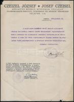 1943 Zombor, Czeizel József gépjavító műhely, kútfúrási vállalat fejléces levele a honvéd repülőtér építő csoport vízellátásáról