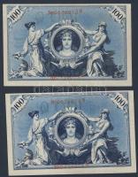 Német Birodalom/Császárság 1908. 10M(2x)egymásutáni sorszámokkal egyiken hátoldali jól látható papír...