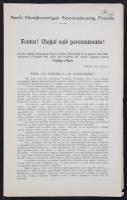 1908 az Apollo Kőolajfinomító Rt. hirdetménye közegészségügyi rendeletről, magyar és német nyelven