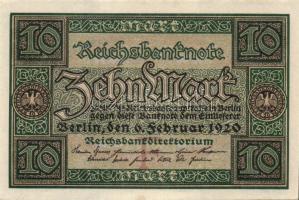 Német Birodalom/Weimari Köztársaság 1920. 10M(5x)T:I