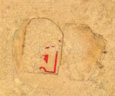 Ón Diana istennős tál, jelzett (lekopott), d: 19,5 cm