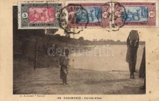 1920 Casamance, Corvée deau / river, water carrying. TCV card