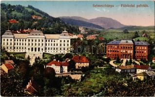 1917 Selmecbánya, Schemnitz, Banská Stiavnica; M. k. Bányászati és Erdészeti Akadémia palotái. Kiadja Joerges / palaces of the Mining and Forestry Academy (EK)