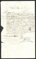 1861-1865 2 db levél: Havasy Imre ügyvédnek Esztergomba különféle ügyekben, az egyik rányomott viaszpecséttel