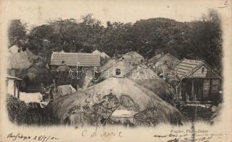1902 Dakar, Fortier / village, huts (Rb)