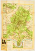 1957-1958 4 db turistatérkép (Börzsöny, Bükk, Bakony, Mátra.)  Bp.,1958, Kartográfia, 81x52 cmx2, 58...